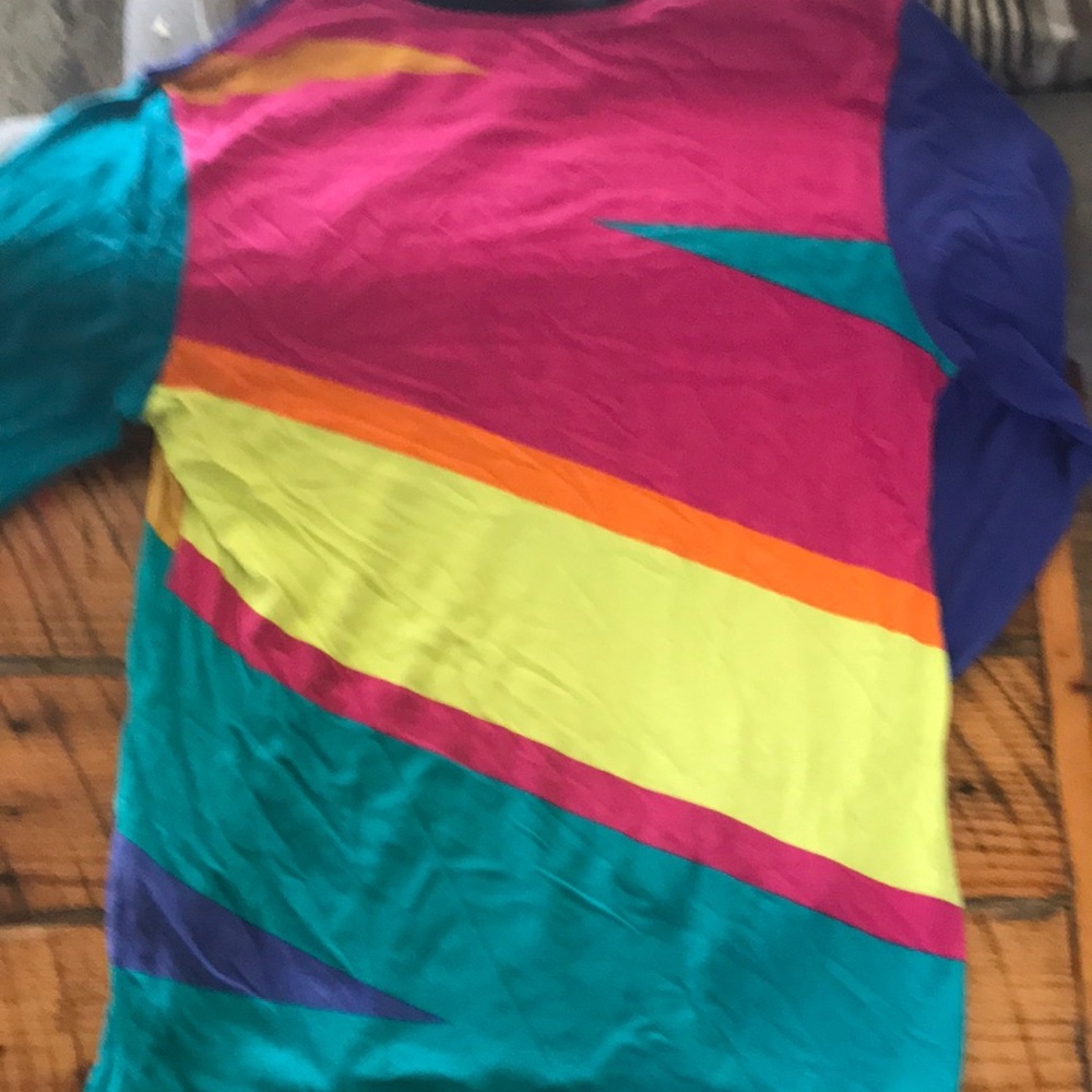 Nike Blue and Orange Long Sleeve Tee - Picture 5 of 5